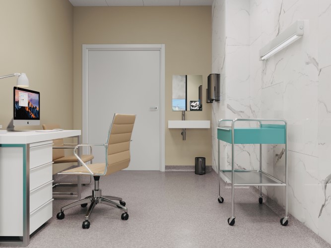 Дизайн и проектирование медицинского центра – Кабинет врача клинического госпиталя, изображение 2