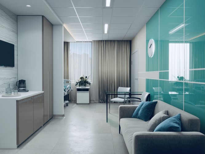 Дизайн и проектирование медицинского центра – VIP-Палата клинического госпиталя, изображение 1