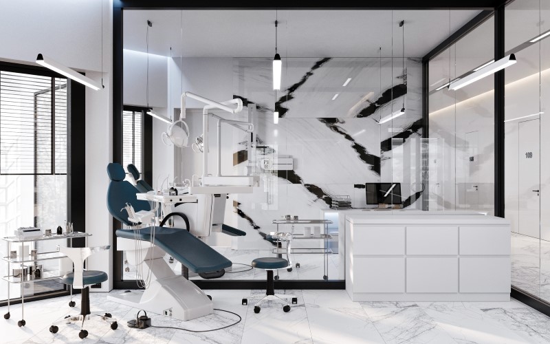Проектирование и дизайн стоматологической клиники в Москве – Кабинет врача-стоматолога, изображение 3
