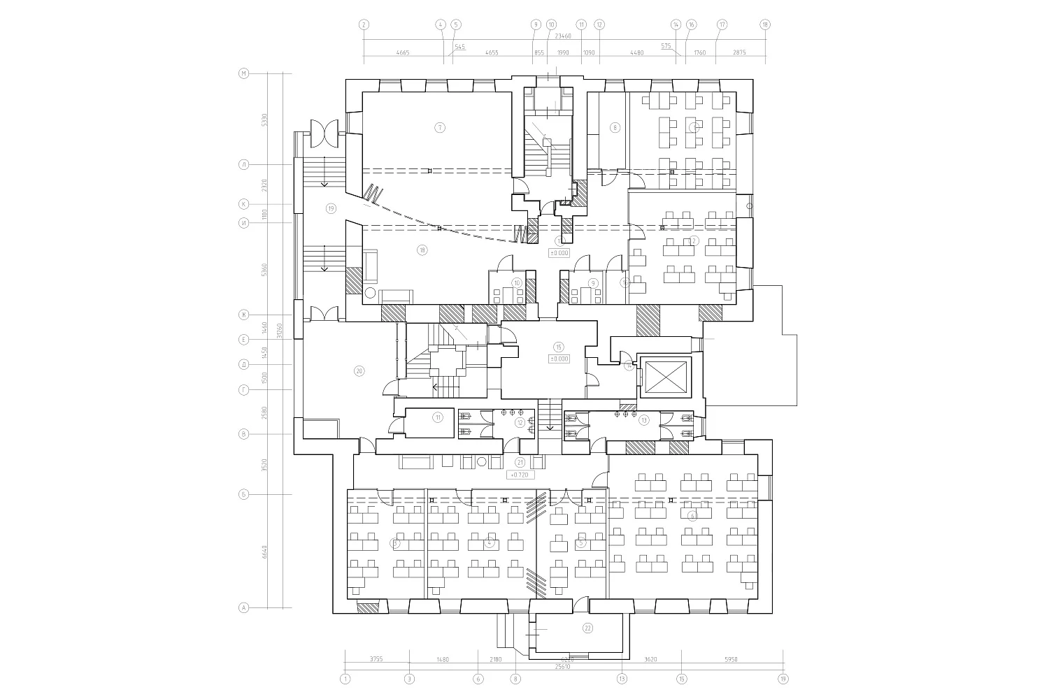 Реконструкция офисного здания для компании «ПЕРВЫЙ БИТ»